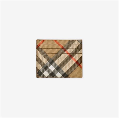 Burberry check card case